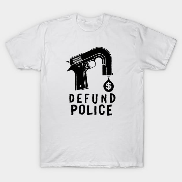 Defund Police T-Shirt by benangbajaart